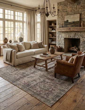7' 7 x 9' 6 Hand Knotted Ultra Vintage Persian Wool Rug
