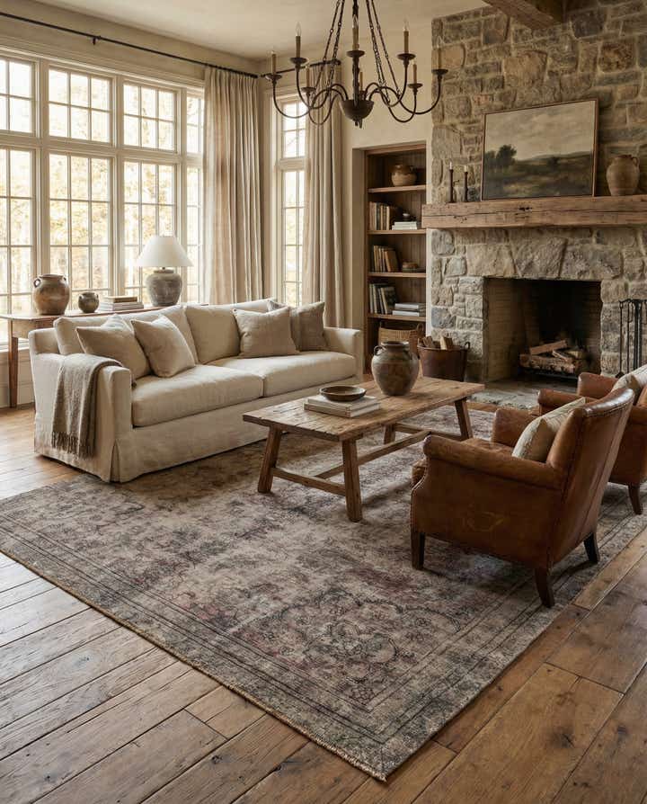 7' 7 x 9' 6 Hand Knotted Ultra Vintage Persian Wool Rug