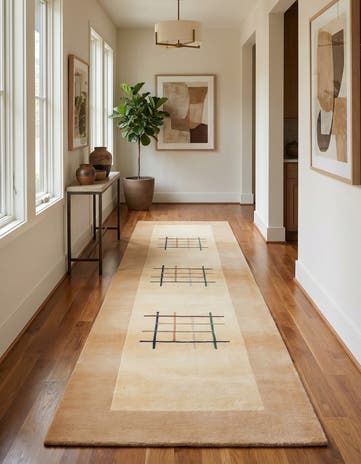 2' 7 x 9' Hand Knotted Darya Wool Runner Rug