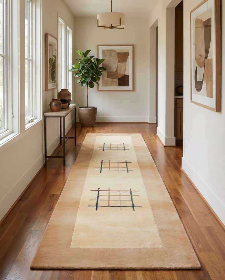 2' 7 x 9' Hand Knotted Darya Wool Runner Rug