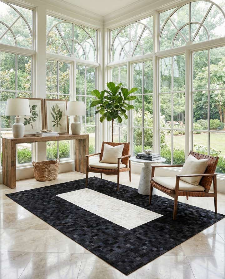 5' x 8' 1 Cowhide Stocks Rug