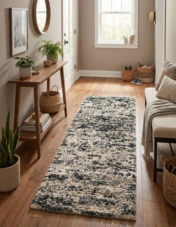 2' x 6' 1 Hand Woven Haka Deluxe Shag Runner Rug