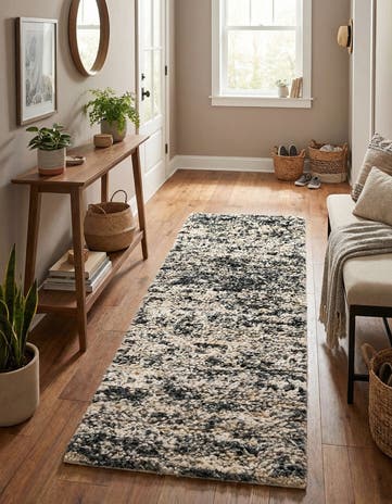 2' x 6' 1 Hand Woven Haka Deluxe Shag Runner Rug