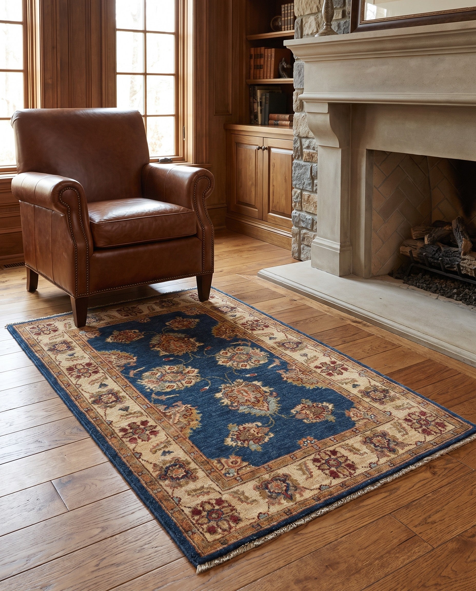 2' 8 x 4' 4 Hand Knotted Ziegler Rug