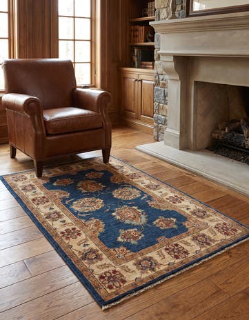 2' 8 x 4' 4 Hand Knotted Ziegler Rug