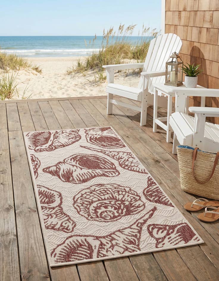 Detail image of 2' x 4' Easy-Clean Coastal Indoor / Outdoor Runner Rug