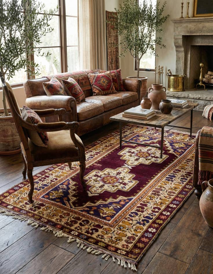 Detail image of 4' x 7'  Hand Knotted Anatolian Oriental Wool Rug