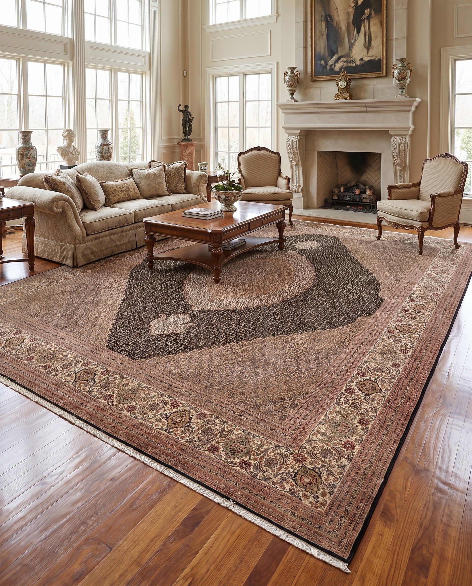 9' 10 x 11' 3 Hand Knotted Tabriz Persian Rug