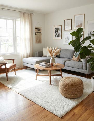 7' x 10' Solid Frieze Rug