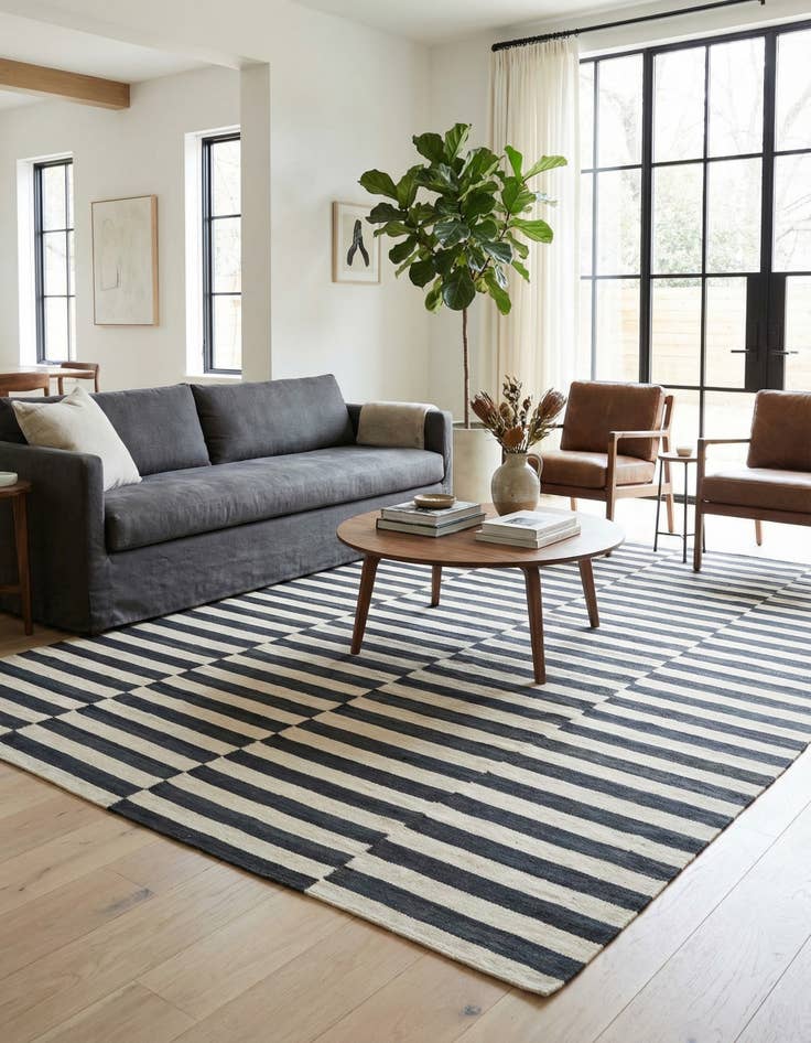 Detail image of 8' 3 x 9' 10  Hand Woven Kilim Modern Wool Rug