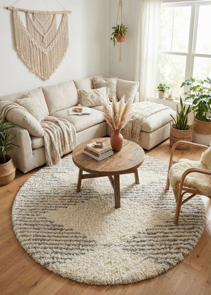 10' x 10' Infinity Shag Round Rug