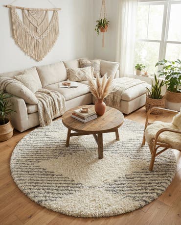  10' x 10' Infinity Shag Round Rug