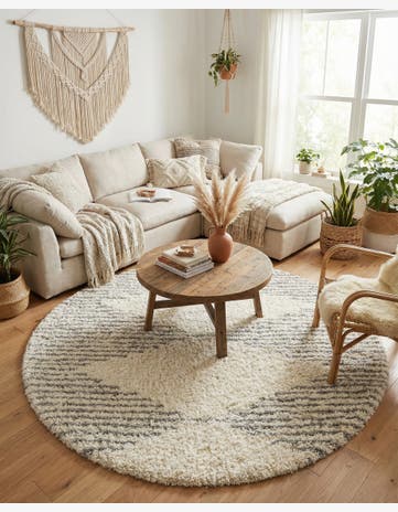 10' x 10' Infinity Shag Round Rug