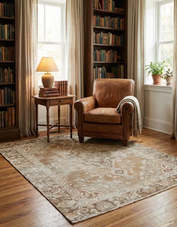 3' 10 x 5' 8 Hand Knotted Ultra Vintage Persian Wool Rug