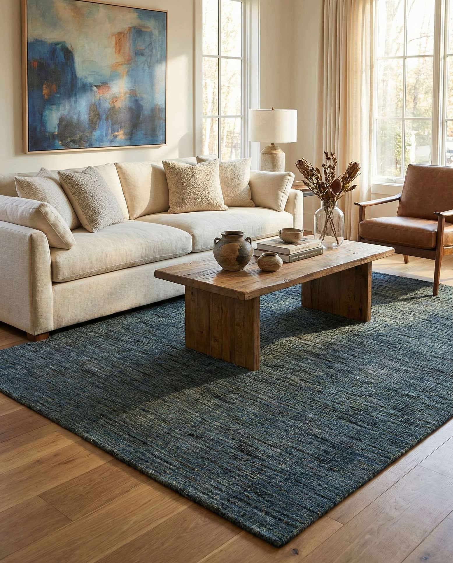 5' 4 x 8' 2 Hand Knotted Darya Wool Rug