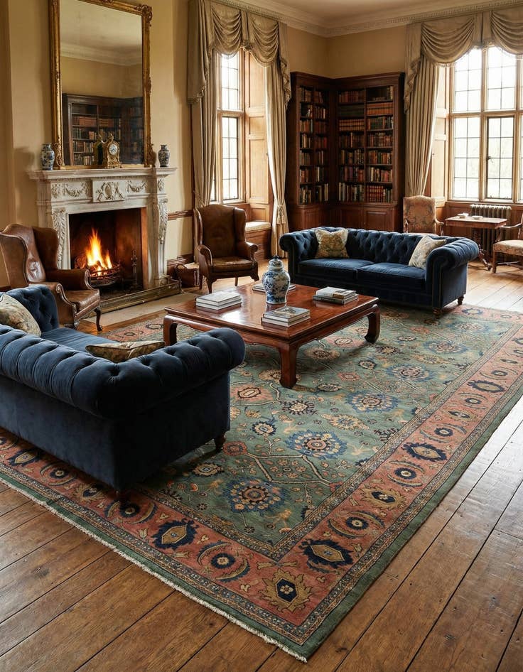 Detail image of 10' 4 x 16' 4 Sarough Rug