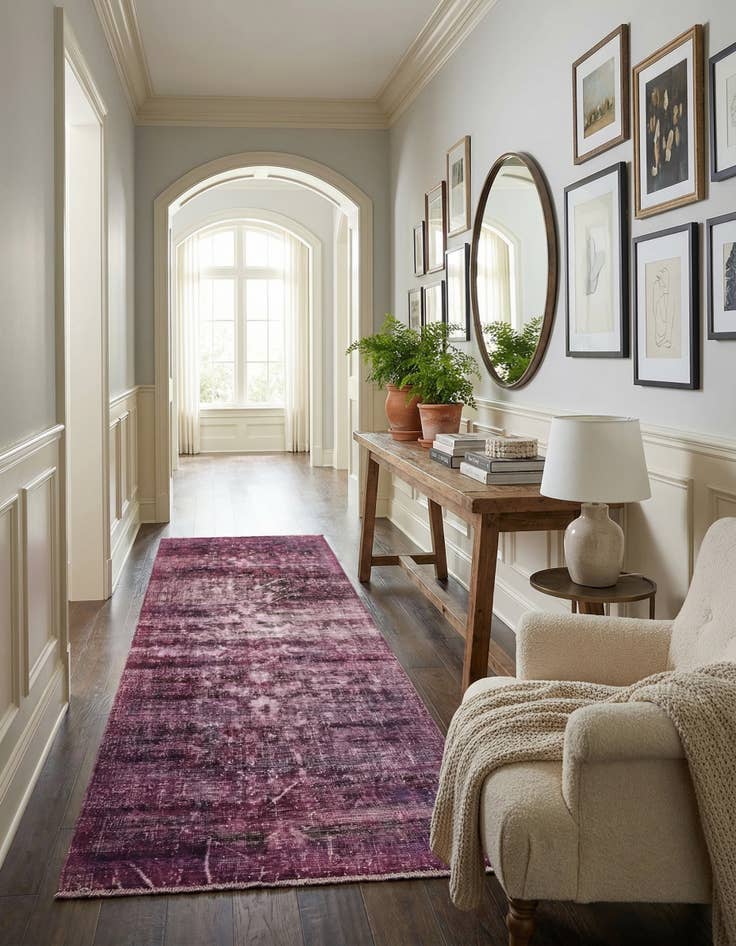 Detail image of 3' 8 x 10' 4 Hand Knotted Ultra Vintage Persian Wool Runner Rug