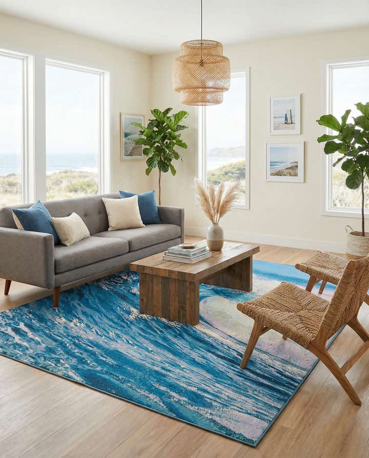 9' x 12' Easy-Clean Modern Indoor / Outdoor Rug
