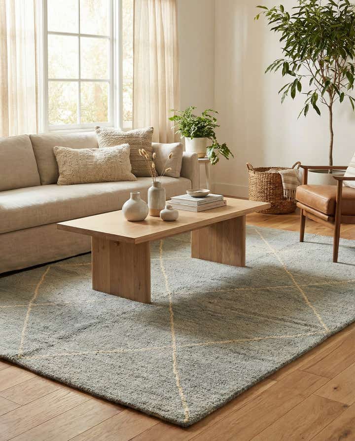 4' 6 x 6' 8 Hand Knotted Moroccan Wool Rug