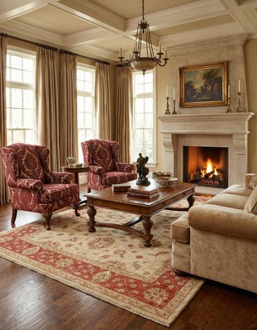 6' 3 x 8' 3 Hand Knotted Peshawar Ziegler Rug