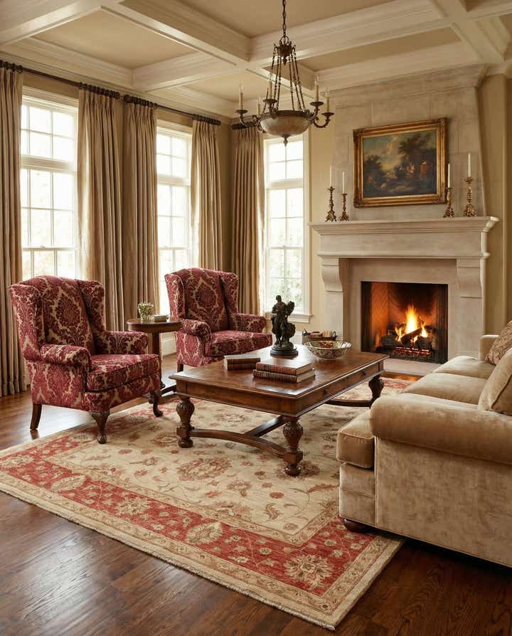 6' 3 x 8' 3 Hand Knotted Peshawar Ziegler Rug