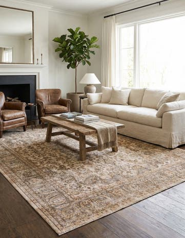 9' 10 x 12' Hand Knotted Ultra Vintage Persian Wool Rug