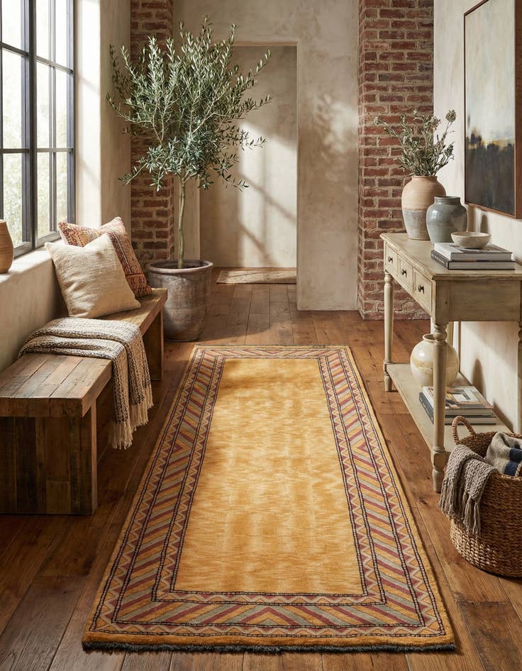 Detail image of 2' 3 x 5'  Hand Knotted Kashkuli Gabbeh Oriental Wool Runner Rug