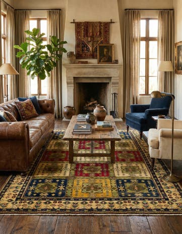 6' 8 x 9' 7 Hand Knotted Kazak Rug
