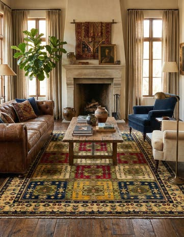 6' 8 x 9' 7 Hand Knotted Kazak Rug
