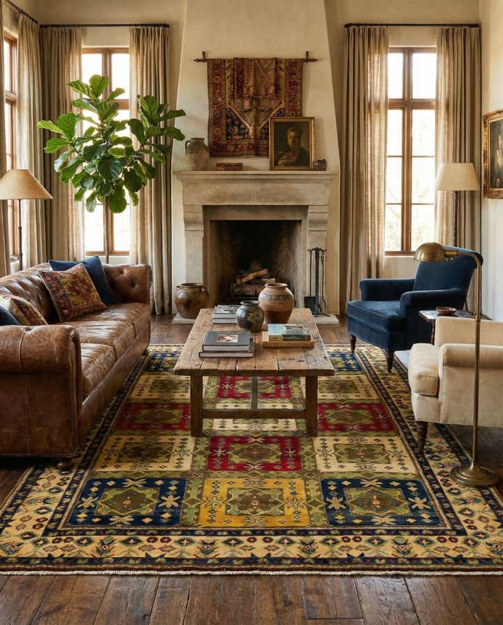 6' 8 x 9' 7 Hand Knotted Kazak Rug
