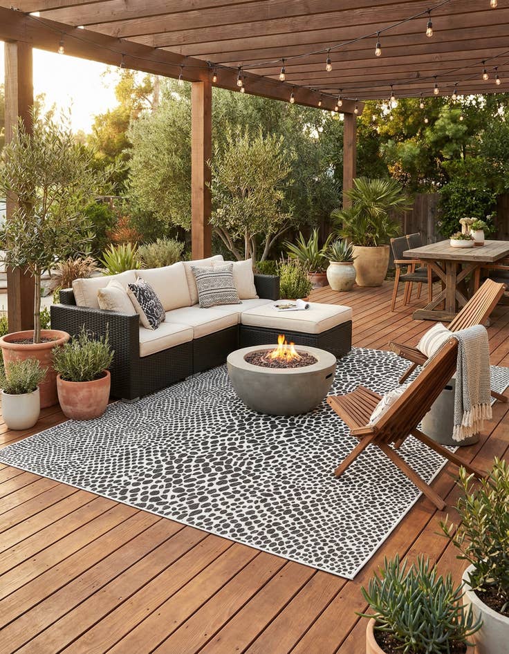 Detail image of 10' x 14'  Washable Jill Zarin Cape Town Indoor / Outdoor Rug