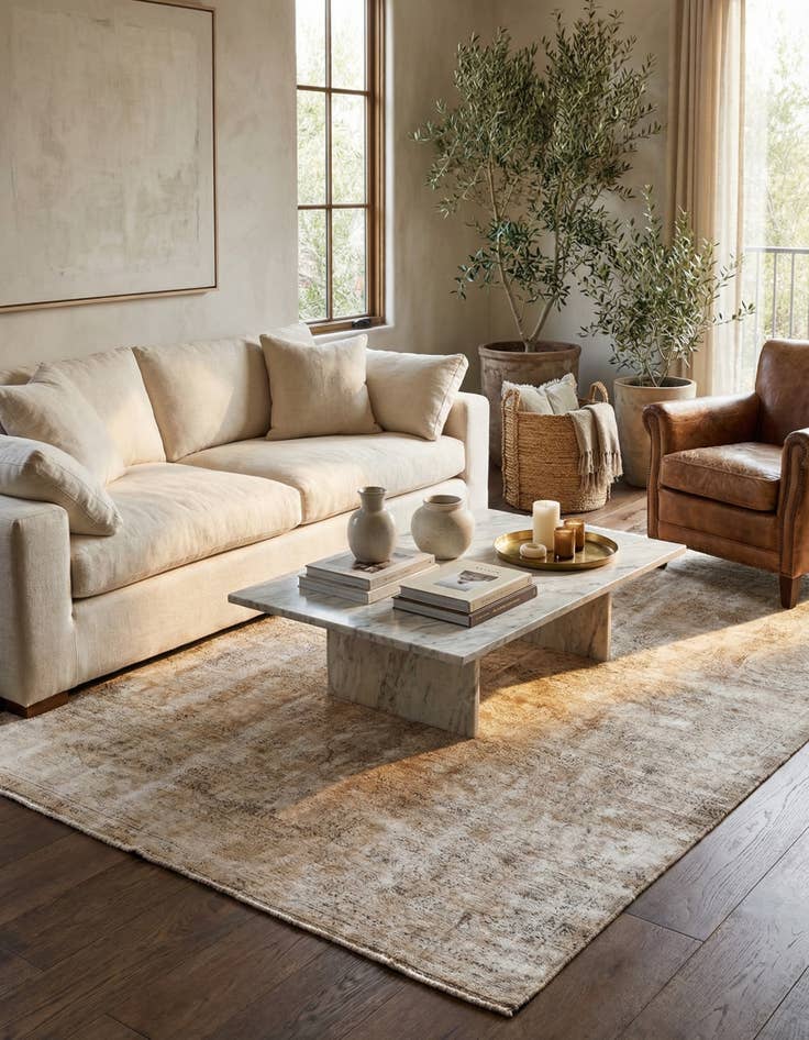 Detail image of 5' 3 x 8' 5  Hand Knotted Ultra Vintage Persian Wool Rug