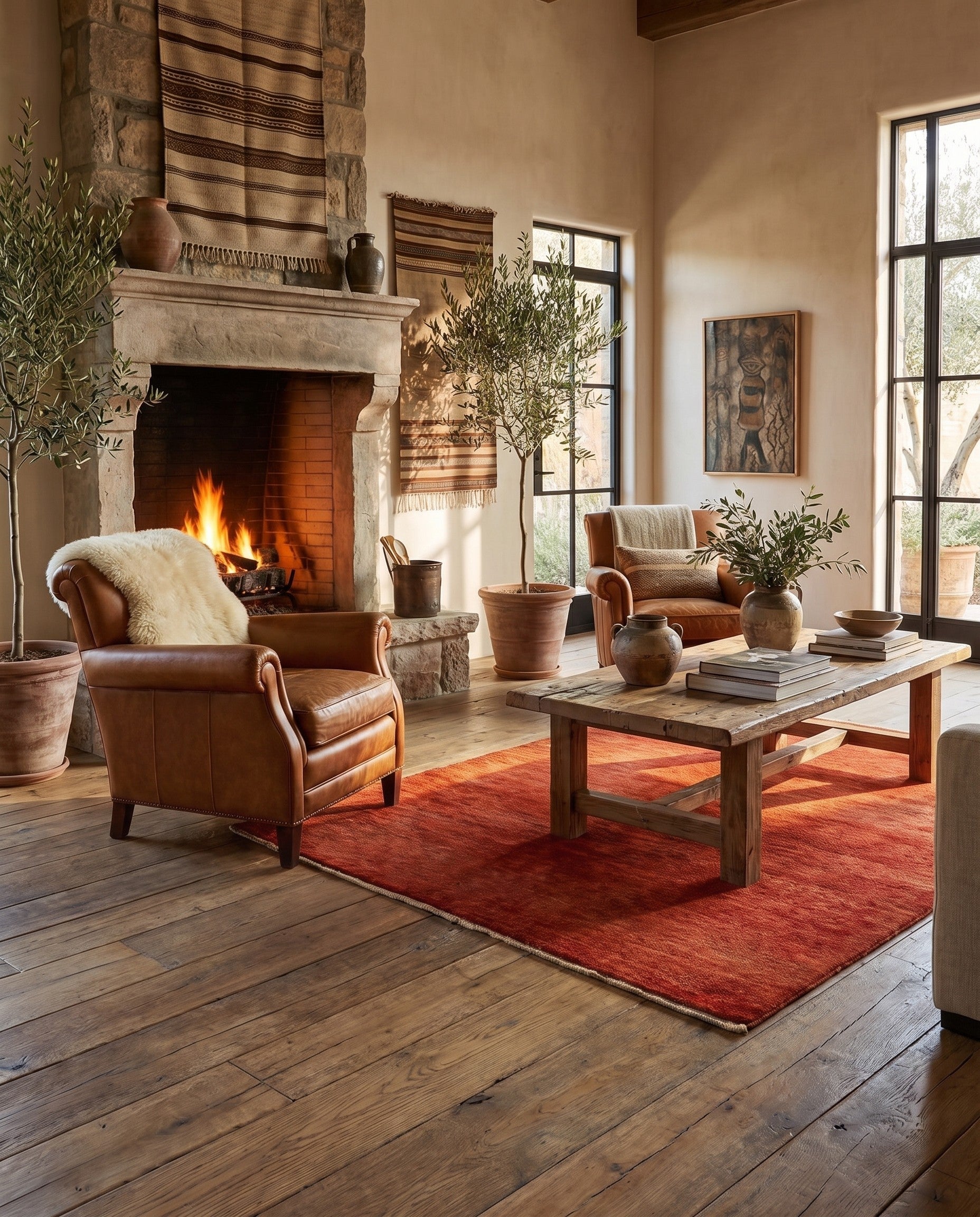 5' 2 x 6' 8 Hand Knotted Gabbeh Shouli Persian Wool Rug