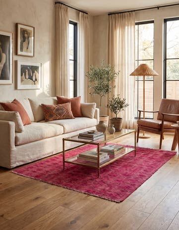 4' 6 x 6' 1 Hand Woven Kilim Modern Wool Rug