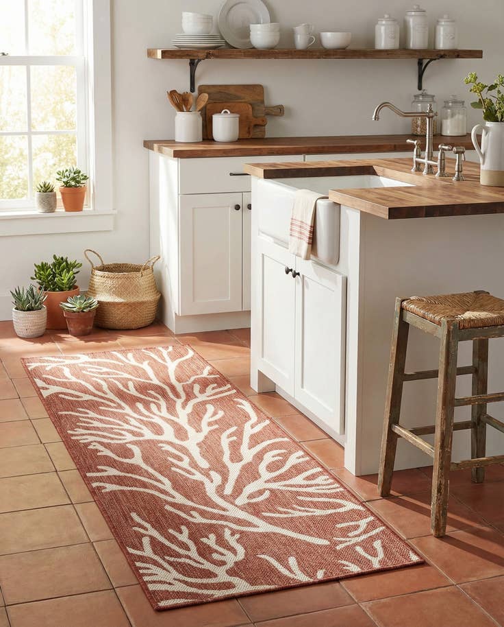 Detail image of 2' x 5' 3 Easy-Clean Coastal Indoor / Outdoor Runner Rug