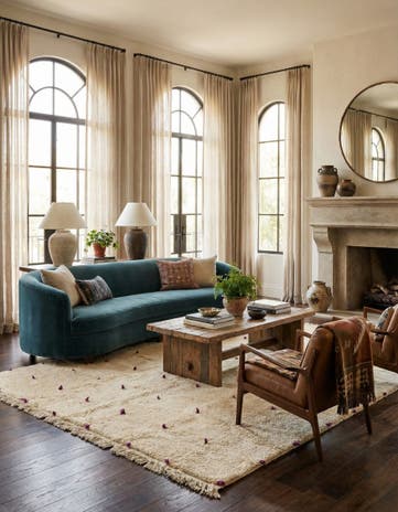 6' 5 x 10' 3 Hand Knotted Moroccan Wool Rug
