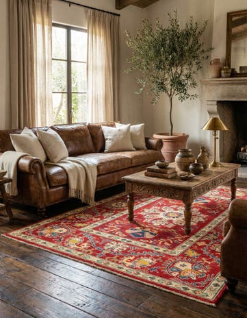 5' x 7' Hand Knotted Kazak Rug