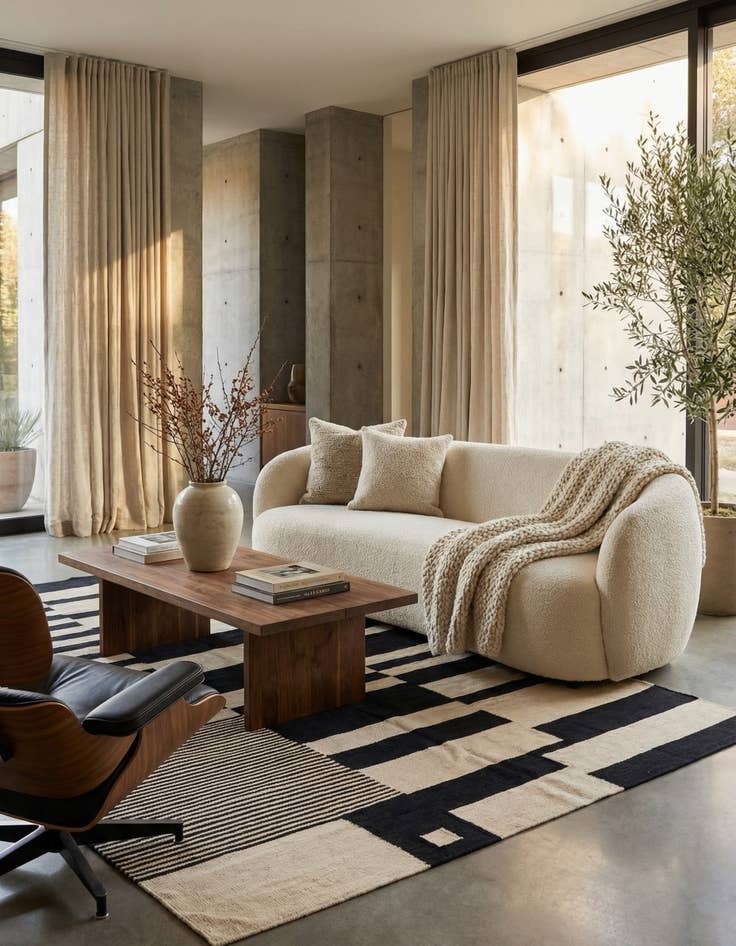 Detail image of 5' 7 x 7' 10  Hand Woven Kilim Modern Wool Rug