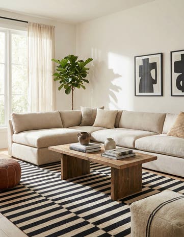 5' 8 x 7' 9 Hand Woven Kilim Modern Wool Rug