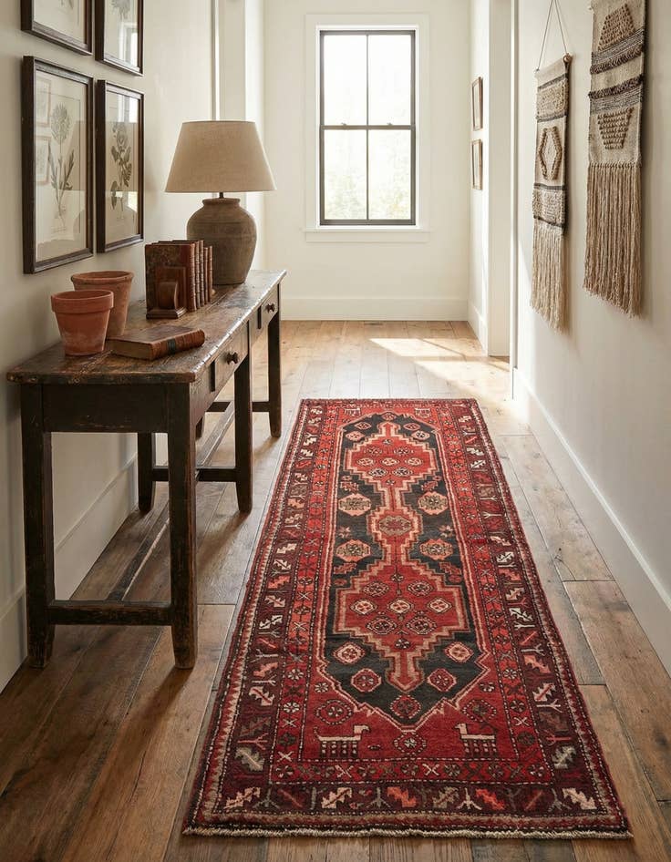 Detail image of 3' 6 x 8' 10 Hamedan Rug