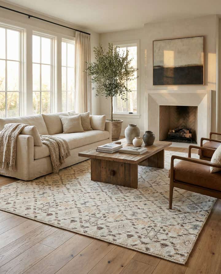 7' 10 x 10' 2 Hand Knotted Moroccan Wool Rug