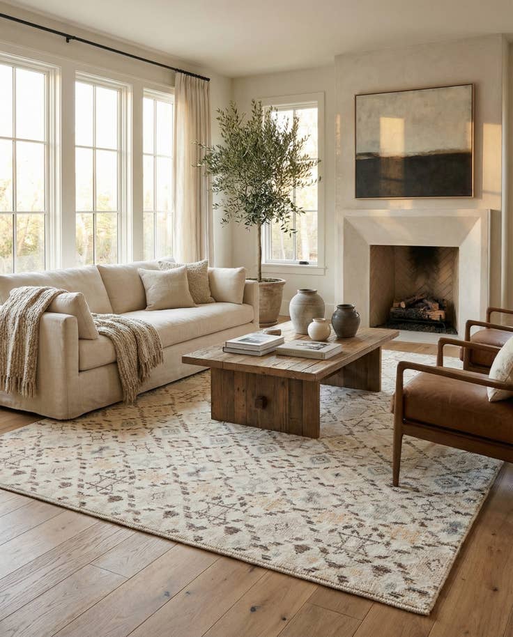 Detail image of 7' 10 x 10' 2 Hand Knotted Moroccan Wool Rug