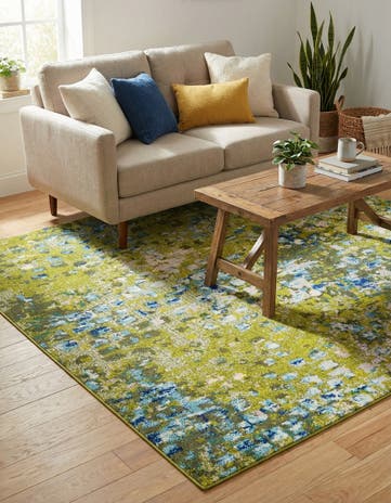 Green Washable Sevilla Rug