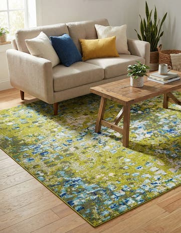 Green Washable Sevilla Rug