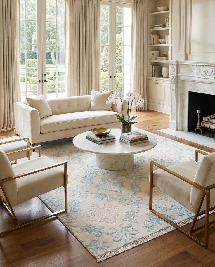 Detail image of 5' 7 x 7' 10 Hand Knotted Darya Wool Rug