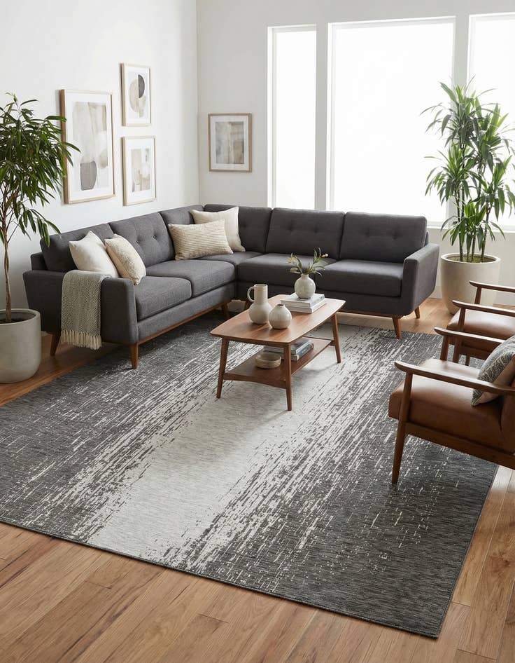 Detail image of 10' x 14'  Washable Modern Indoor / Outdoor Rug