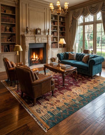 6' 10 x 9' 7 Hand Knotted Ariana Ziegler Oriental Rug