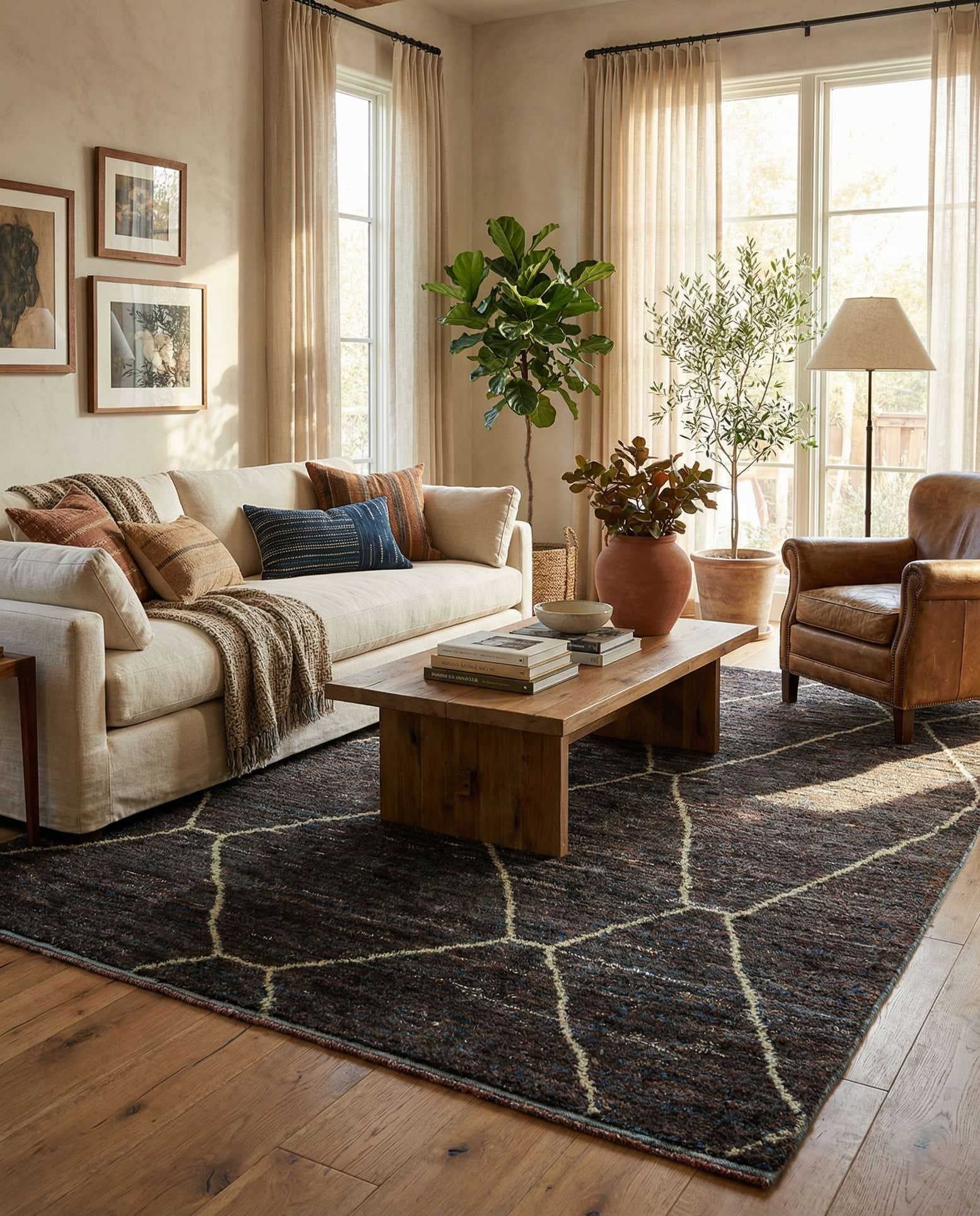 8' 4 x 10' 2 Hand Knotted Moroccan Wool Rug