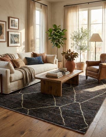 8' 4 x 10' 2 Hand Knotted Moroccan Wool Rug