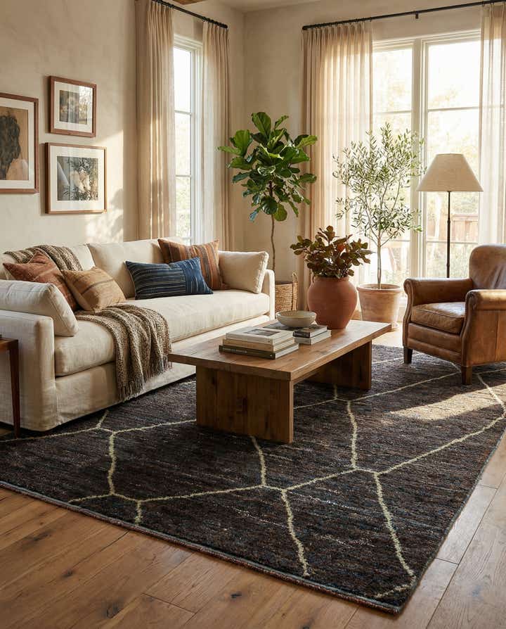 8' 4 x 10' 2 Hand Knotted Moroccan Wool Rug